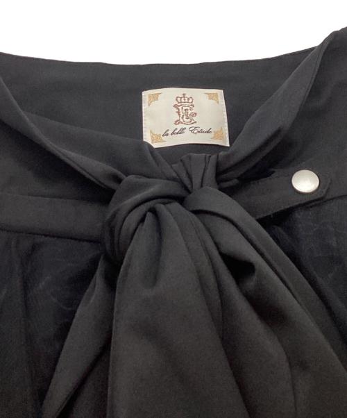 la belle etude（ラベルエチュード）la belle etude (ラベルエチュード) BIGリボンボリュームチュールスカート ETIZI0121003 ブラック サイズ:1の古着・服飾アイテム