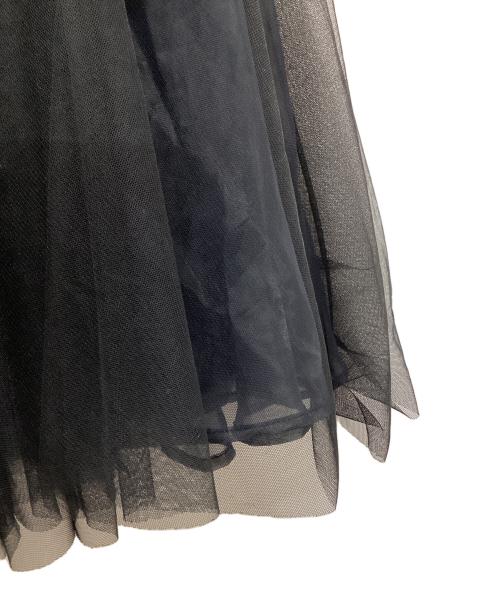 la belle etude（ラベルエチュード）la belle etude (ラベルエチュード) BIGリボンボリュームチュールスカート ETIZI0121003 ブラック サイズ:1の古着・服飾アイテム