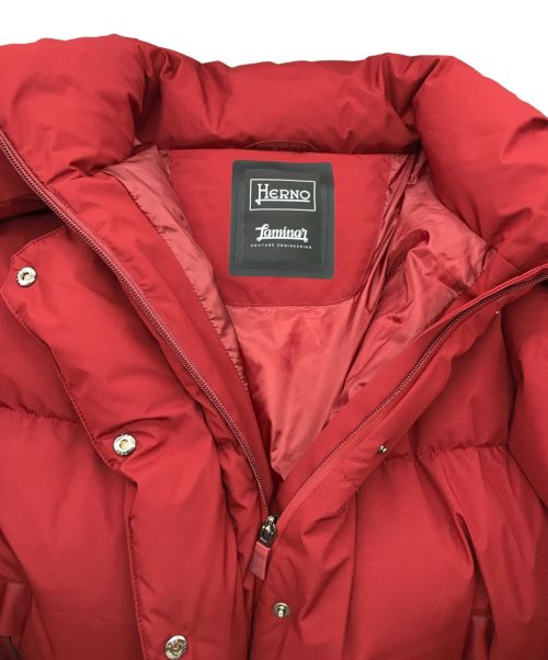 HERNO（ヘルノ）HERNO (ヘルノ) ラミナーゴアテックスフーテッドダウンジャケット　GORE-TEX　PI128DL-11106-6901 レッド サイズ:40の古着・服飾アイテム