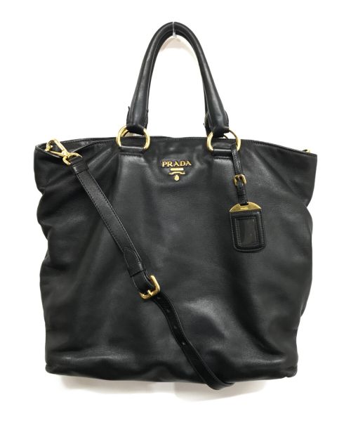 PRADA（プラダ）PRADA (プラダ) 2WAYバッグ　165 　ギャランティカード付　BN1713 ブラックの古着・服飾アイテム