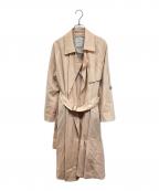 ebureエブール）の古着「マナードツイルフレアトレンチコート 3110200021」｜ピンク