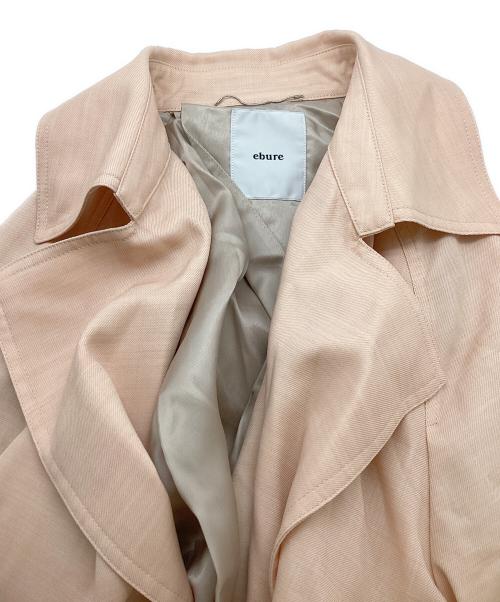 ebure（エブール）ebure (エブール) マナードツイルフレアトレンチコート 3110200021 ピンク サイズ:Sの古着・服飾アイテム