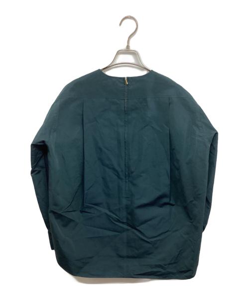 BLAMINK（ブラミンク）BLAMINK (ブラミンク) コットンシルクバックジップブラウス 7921-230-0159 グリーン サイズ:34の古着・服飾アイテム