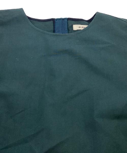 BLAMINK（ブラミンク）BLAMINK (ブラミンク) コットンシルクバックジップブラウス 7921-230-0159 グリーン サイズ:34の古着・服飾アイテム