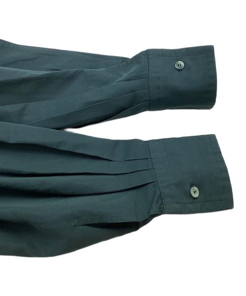 BLAMINK（ブラミンク）BLAMINK (ブラミンク) コットンシルクバックジップブラウス 7921-230-0159 グリーン サイズ:34の古着・服飾アイテム