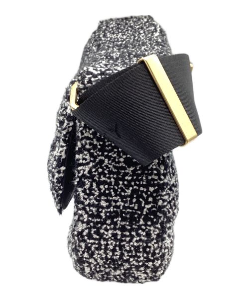 STELLA McCARTNEY（ステラマッカートニー）STELLA McCARTNEY (ステラマッカートニー) S-Wave Padded Tweed Shoulder Bag 7B0025WP0234 ホワイト×ブラックの古着・服飾アイテム