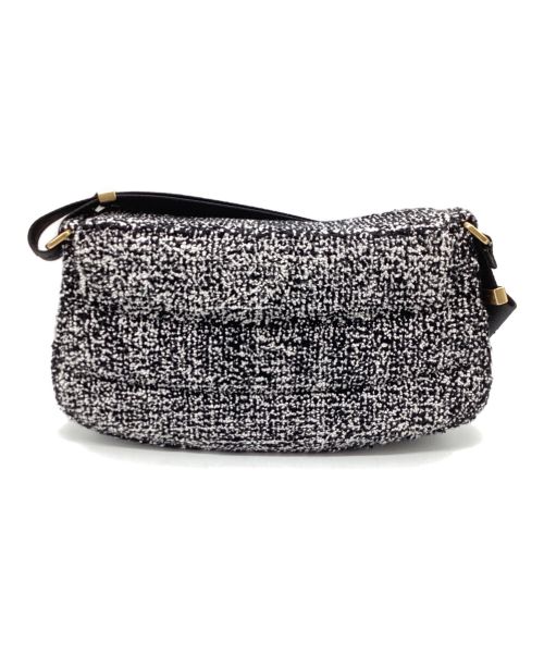 STELLA McCARTNEY（ステラマッカートニー）STELLA McCARTNEY (ステラマッカートニー) S-Wave Padded Tweed Shoulder Bag 7B0025WP0234 ホワイト×ブラックの古着・服飾アイテム