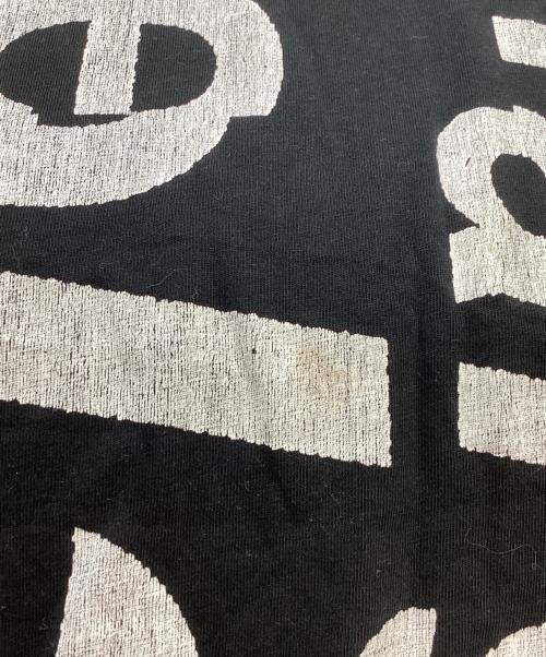 Maison Margiela（メゾンマルジェラ）Maison Margiela (メゾンマルジェラ) ロゴ再構築プリントTシャツ S50GC0463 S23034 17SS ブラック サイズ:50の古着・服飾アイテム