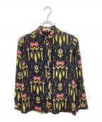ETROエトロ）の古着「シルクプリントシャツ」｜ブラック