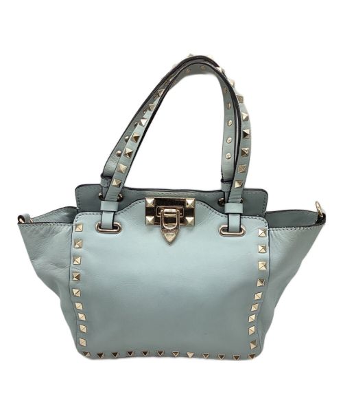 VALENTINO（ヴァレンティノ）VALENTINO (ヴァレンティノ) ロックスタッズ2WAYミニショルダーバッグ garavani bl-k861b0l2 スカイブルーの古着・服飾アイテム