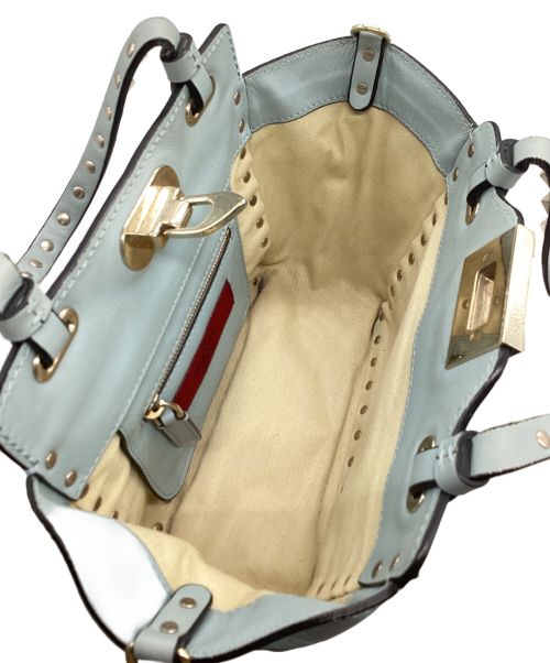 VALENTINO（ヴァレンティノ）VALENTINO (ヴァレンティノ) ロックスタッズ2WAYミニショルダーバッグ garavani bl-k861b0l2 スカイブルーの古着・服飾アイテム