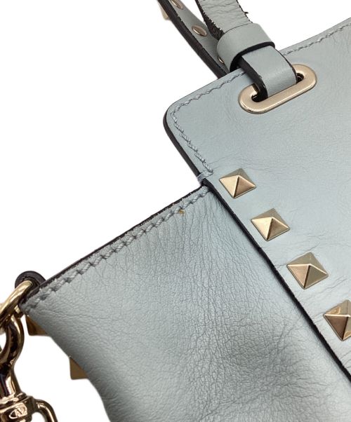 VALENTINO（ヴァレンティノ）VALENTINO (ヴァレンティノ) ロックスタッズ2WAYミニショルダーバッグ garavani bl-k861b0l2 スカイブルーの古着・服飾アイテム