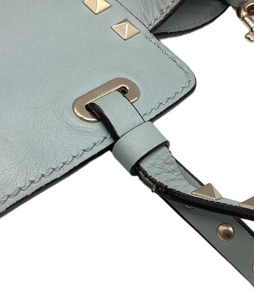 VALENTINO（ヴァレンティノ）VALENTINO (ヴァレンティノ) ロックスタッズ2WAYミニショルダーバッグ garavani bl-k861b0l2 スカイブルーの古着・服飾アイテム