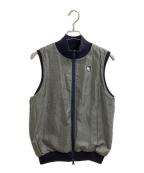 PEARLY GATESパーリーゲイツ）の古着「リバーシブル フルジップアップベスト」｜ブラック
