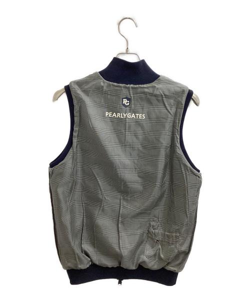 PEARLY GATES（パーリーゲイツ）PEARLY GATES (パーリーゲイツ) リバーシブル フルジップアップベスト ブラック サイズ:XLの古着・服飾アイテム
