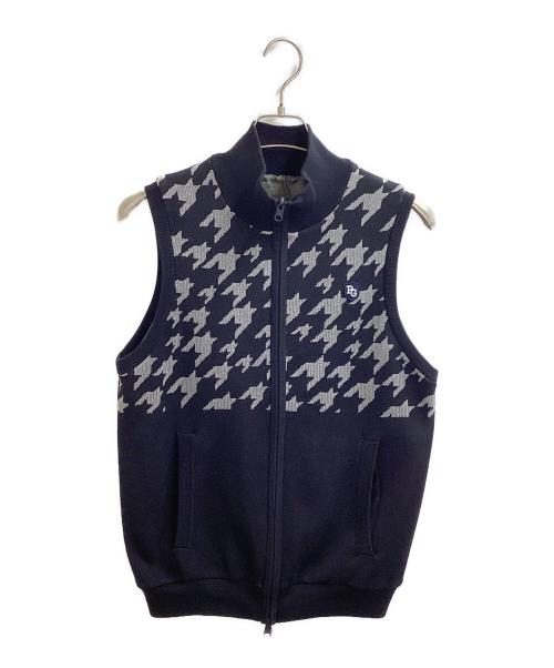 PEARLY GATES（パーリーゲイツ）PEARLY GATES (パーリーゲイツ) リバーシブル フルジップアップベスト ブラック サイズ:XLの古着・服飾アイテム