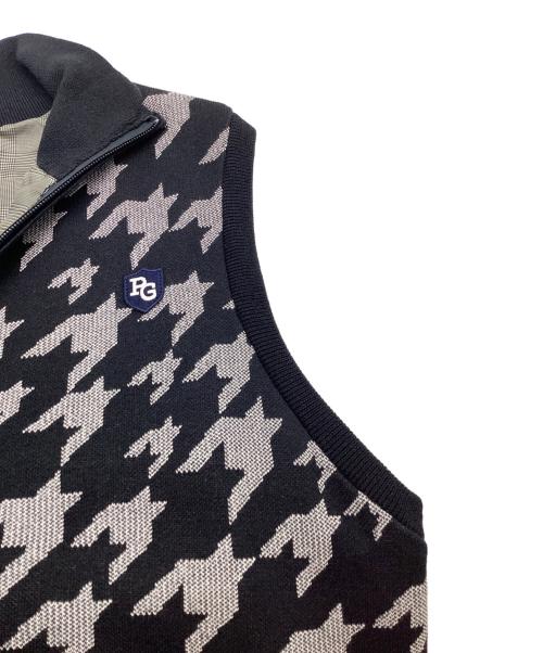 PEARLY GATES（パーリーゲイツ）PEARLY GATES (パーリーゲイツ) リバーシブル フルジップアップベスト ブラック サイズ:XLの古着・服飾アイテム