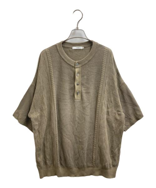 yashiki（ヤシキ）yashiki (ヤシキ) Komorebi Henley Knit YSK-21SS-KN11 ベージュ サイズ:2の古着・服飾アイテム