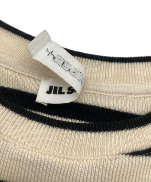 JIL SANDER+（ジルサンダープラス）JIL SANDER+ (ジルサンダープラス) バッグロゴ ボーダー カットソー　KK PW ZN 0011 ベージュ×ブラック サイズ:FREEの古着・服飾アイテム