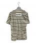 JIL SANDER+ (ジルサンダープラス) バッグロゴ ボーダー カットソー　KK PW ZN 0011 ベージュ×ブラック サイズ:FREE：13000円