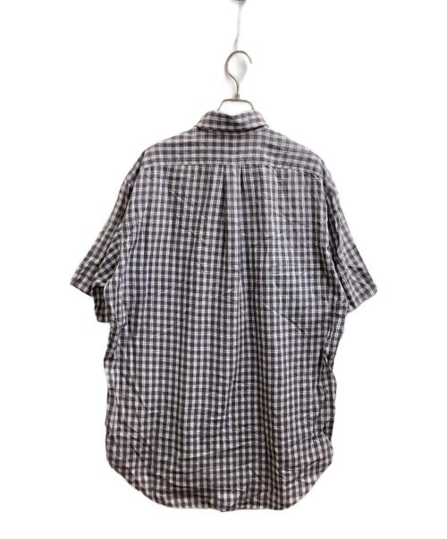 RRL（ダブルアールエル）RRL (ダブルアールエル) S/Sチェックシャツ 三ツ星タグ ネイビー×ホワイト サイズ:Mの古着・服飾アイテム