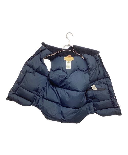 Rocky Mountain FeatherBed（ロッキーマウンテンフェザーベッド）Rocky Mountain FeatherBed (ロッキーマウンテンフェザーベッド) レザー切替ダウンベスト　450-472-11 ネイビー サイズ:Sの古着・服飾アイテム