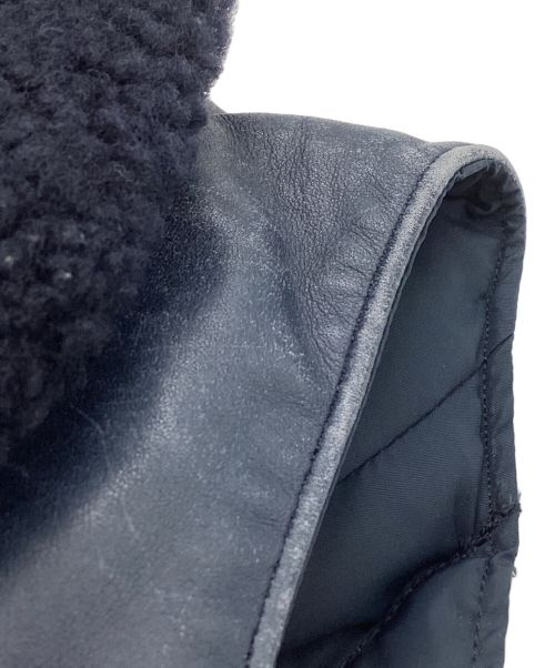 Rocky Mountain FeatherBed（ロッキーマウンテンフェザーベッド）Rocky Mountain FeatherBed (ロッキーマウンテンフェザーベッド) レザー切替ダウンベスト　450-472-11 ネイビー サイズ:Sの古着・服飾アイテム