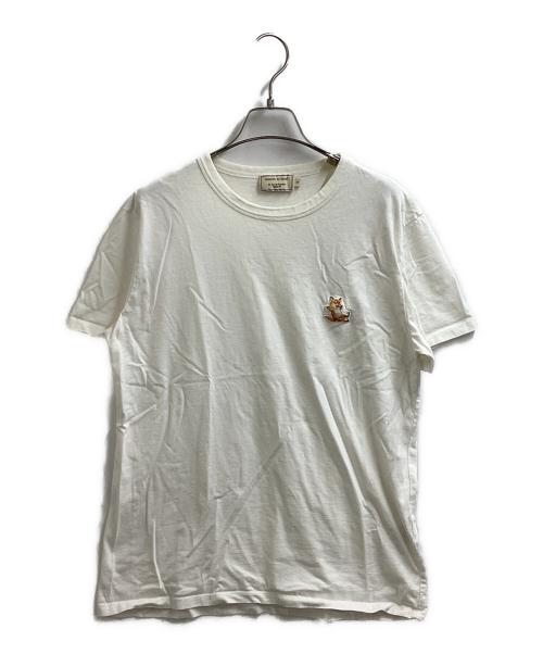 maison kitsune（メゾンキツネ）maison kitsune (メゾンキツネ) CHILLAX FOX PATCH TEE / チラックス きつねパッチTシャツ ホワイト サイズ:Sの古着・服飾アイテム