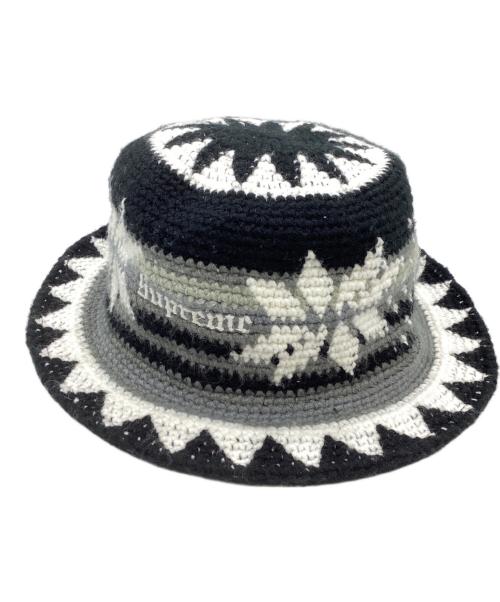 SUPREME（シュプリーム）Supreme　 (シュプリーム) 21FW Snowflake Crochet Hat / スノーフレーククロシェット クラッシャーハット ブラックの古着・服飾アイテム
