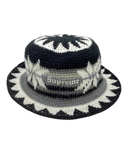SUPREME（シュプリーム）Supreme　 (シュプリーム) 21FW Snowflake Crochet Hat / スノーフレーククロシェット クラッシャーハット ブラックの古着・服飾アイテム