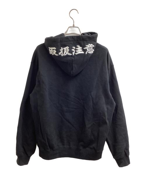 BlackEyePatch（ブラックアイパッチ）BlackEyePatch (ブラックアイパッチ) 刺繍パーカー ブラック サイズ:Lの古着・服飾アイテム