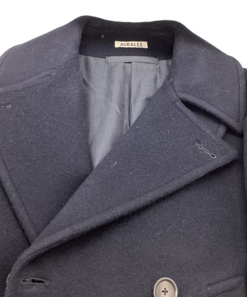 AURALEE（オーラリー）AURALEE (オーラリー) BEAVER MELTON P-COAT ビーバー メルトン Pコート A7AC01BM ネイビー サイズ:4の古着・服飾アイテム
