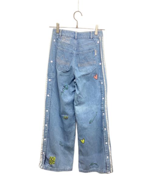 adidas（アディダス）adidas (アディダス) FIORUCCI (フィオルッチ) デニムトラックパンツ FL4153 DENIM TRACKPANTS インディゴ サイズ:XSの古着・服飾アイテム