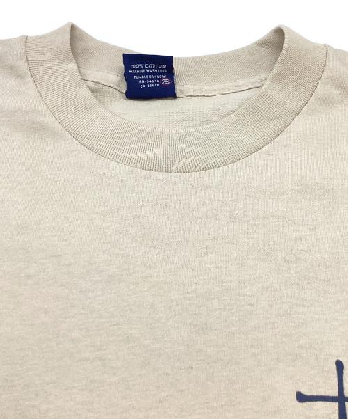 stussy（ステューシー）stussy (ステューシー) ストックロゴTシャツ 90's 紺タグ シングルステッチ USA製 ベージュ サイズ:Lの古着・服飾アイテム