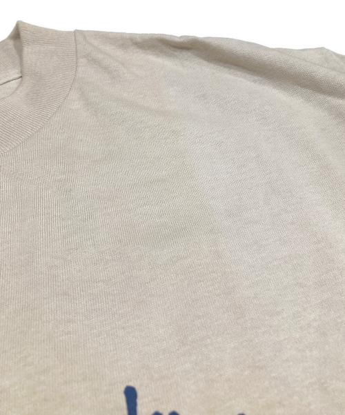 stussy（ステューシー）stussy (ステューシー) ストックロゴTシャツ 90's 紺タグ シングルステッチ USA製 ベージュ サイズ:Lの古着・服飾アイテム