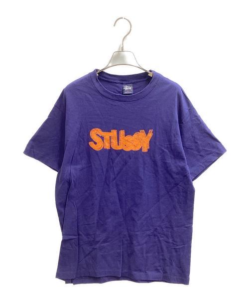 stussy（ステューシー）stussy (ステューシー) モーションロゴTシャツ 90's 紺タグ シングルステッチ USA製 ネイビー サイズ:Lの古着・服飾アイテム
