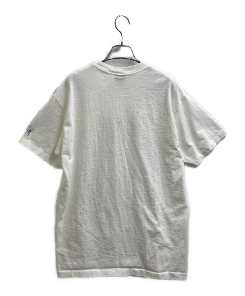 stussy（ステューシー）stussy (ステューシー) ストックロゴTシャツ 90's 紺タグ シングルステッチ USA製 ホワイト サイズ:Lの古着・服飾アイテム