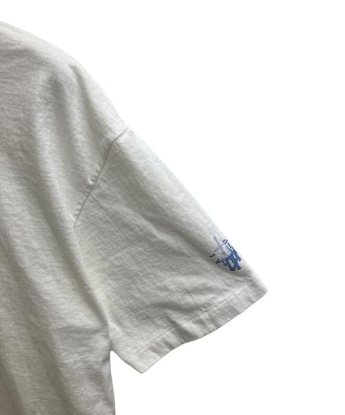 stussy（ステューシー）stussy (ステューシー) ストックロゴTシャツ 90's 紺タグ シングルステッチ USA製 ホワイト サイズ:Lの古着・服飾アイテム