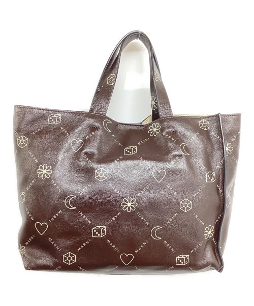MARNI（マルニ）MARNI (マルニ) ロゴプリント2WAYバッグ SHMP0069U1 ブラウンの古着・服飾アイテム