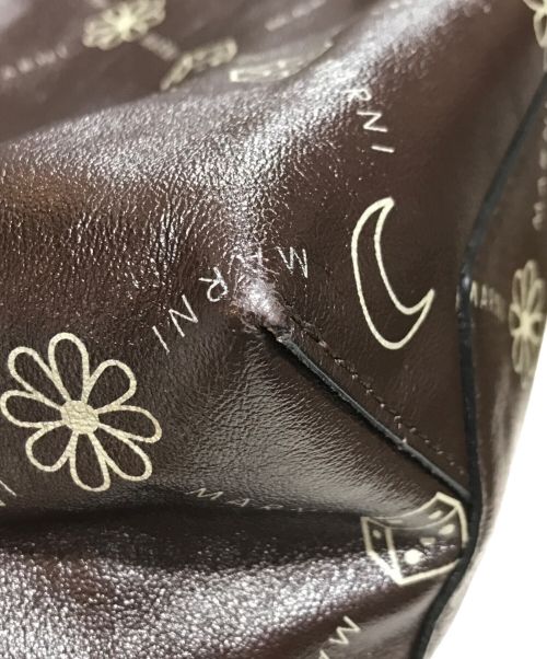 MARNI（マルニ）MARNI (マルニ) ロゴプリント2WAYバッグ SHMP0069U1 ブラウンの古着・服飾アイテム