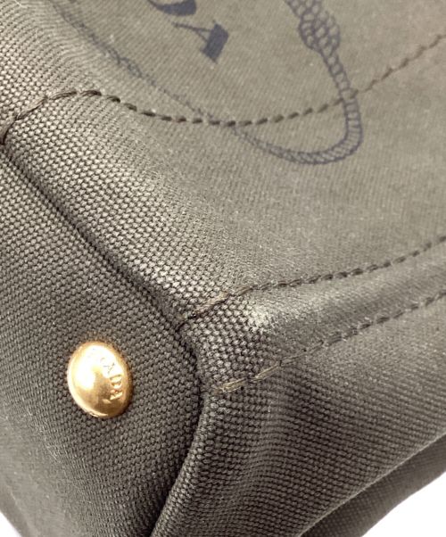 PRADA（プラダ）PRADA (プラダ) カナパ2WAYトートバッグ B2439G 工場番号14/L カーキの古着・服飾アイテム