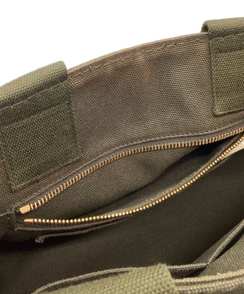 PRADA（プラダ）PRADA (プラダ) カナパ2WAYトートバッグ B2439G 工場番号14/L カーキの古着・服飾アイテム