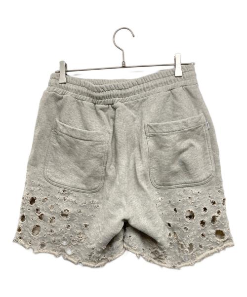 SUGARHILL（シュガーヒル）SUGARHILL (シュガーヒル) 24SS CRASHED SWEAT SHORT TROUSERS 2441000908 クラッシュスウェットショートパンツ グレー サイズ:2の古着・服飾アイテム