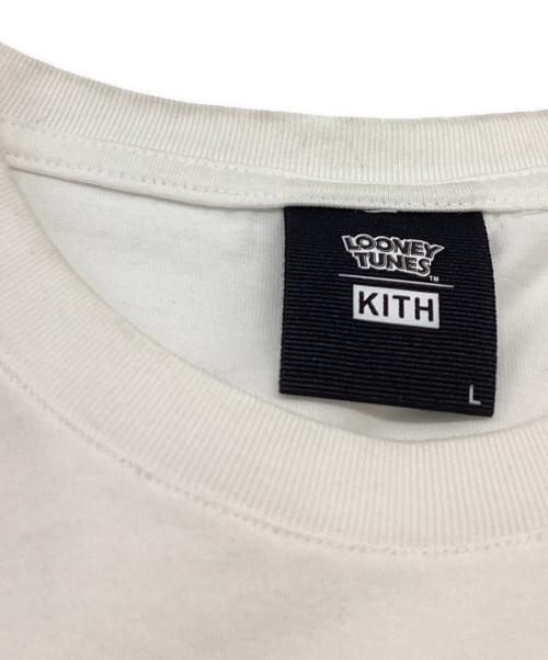 LOONEY TUNES（ルーニーチューンズ）LOONEY TUNES (ルーニーチューンズ) KITH (キス) プリントカットソー　バッグスバニー ホワイト サイズ:Lの古着・服飾アイテム