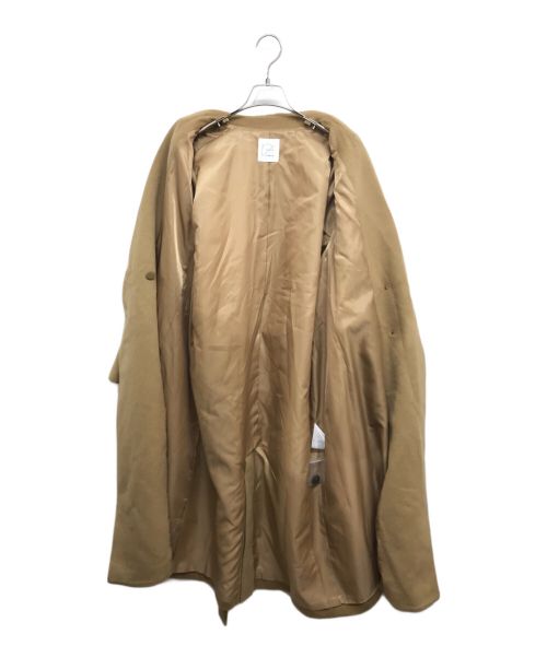 crewre（クルー）crewre (クルー) アジャスタブルウールロングコート　cr24aw01042 ベージュ サイズ:1の古着・服飾アイテム