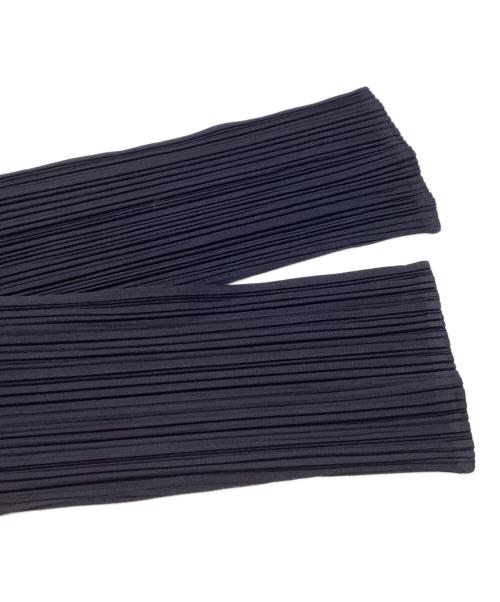 PLEATS PLEASE（プリーツプリーズ）PLEATS PLEASE (プリーツプリーズ) プリーツハイネックカットソ― PP04-JK604 ネイビー サイズ:4の古着・服飾アイテム