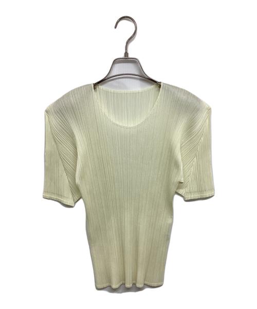 PLEATS PLEASE（プリーツプリーズ）PLEATS PLEASE (プリーツプリーズ) プリーツカットソー アイボリー サイズ:3の古着・服飾アイテム