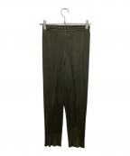 PLEATS PLEASEプリーツプリーズ）の古着「プリーツパンツ PP43-JF609」｜カーキ