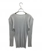 PLEATS PLEASEプリーツプリーズ）の古着「プリーツカットソー PP51-JK602」｜グレー