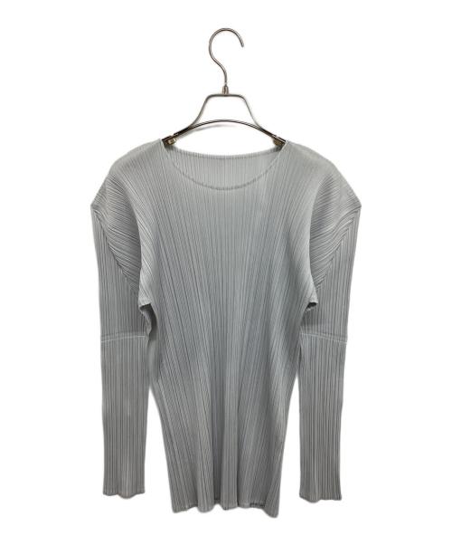 PLEATS PLEASE（プリーツプリーズ）PLEATS PLEASE (プリーツプリーズ) プリーツカットソー PP51-JK602 グレー サイズ:4の古着・服飾アイテム